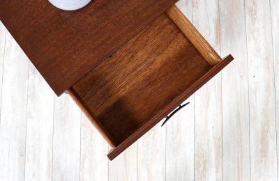 John Keal John Keal Night Stand with Bookshelf for Brown Saltman