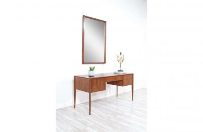 John Keal John Keal Wall Hanging Sculpted Mirror for Brown Saltman