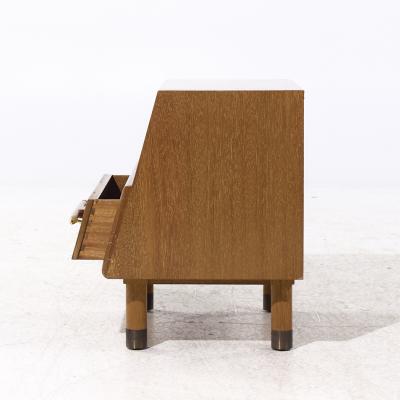 John Keal John Keal for Brown Saltman Mid Century Bleached Mahogany Nightstands Pair