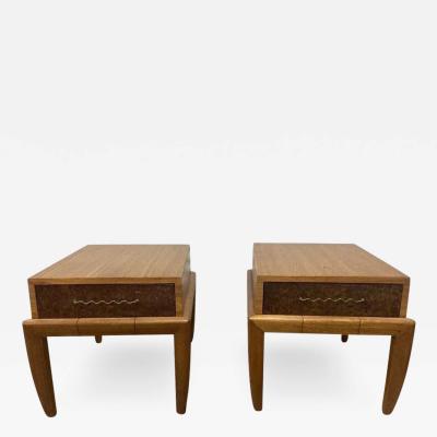 John Keal Pair John Keal for Brown Saltman Nightstands Lamp Tables