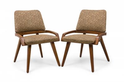 John Keal Set of 4 John Keal for Brown Saltman Modern Upholstered Armchairs
