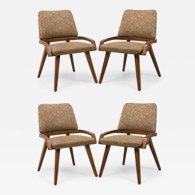 John Keal Set of 4 John Keal for Brown Saltman Modern Upholstered Armchairs