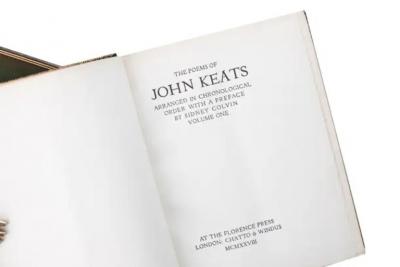John Keats 2 Volumes John Keats The Poems 