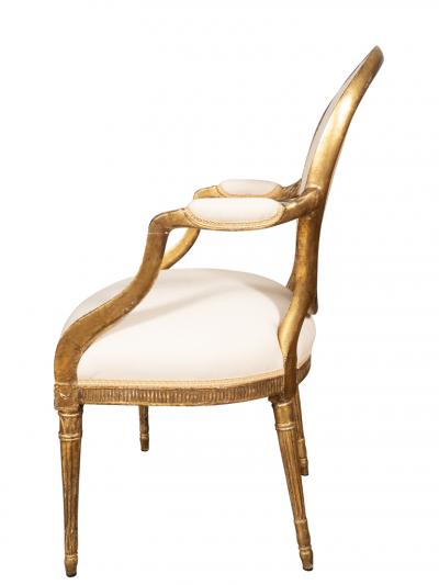 John Linnell Pair Of George III Giltwood Armchairs