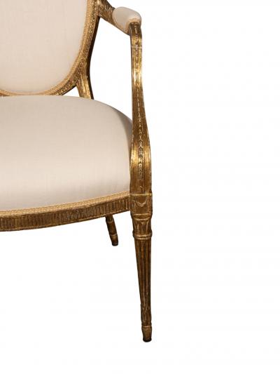 John Linnell Pair Of George III Giltwood Armchairs