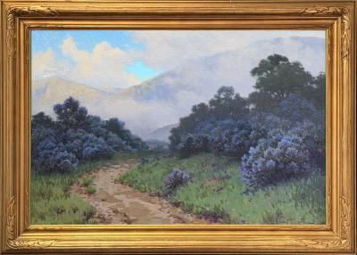 John Marshall Gamble Santa Barbara Landscape with California Lilacs