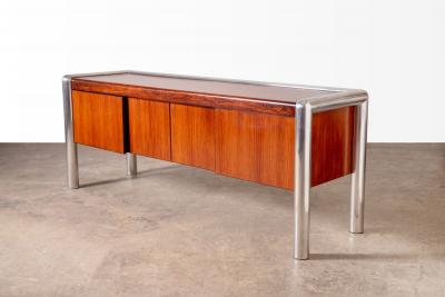 John Mascheroni 1970s Brazilian Rosewood Tubo credenza designed by John Mascheroni for Vecta