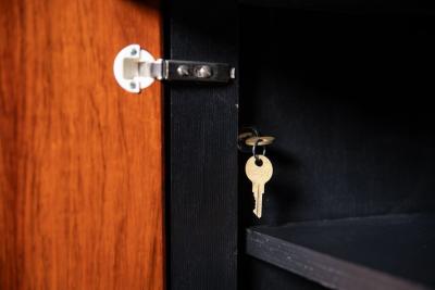 John Mascheroni 1970s Brazilian Rosewood Tubo credenza designed by John Mascheroni for Vecta