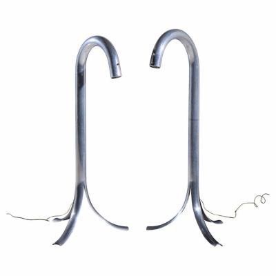 John Mascheroni John Mascheroni Mid Century Aluminum Tube Floor Lamps Pair