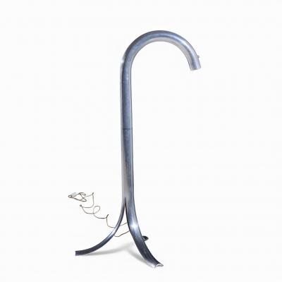 John Mascheroni John Mascheroni Mid Century Aluminum Tube Floor Lamps Pair