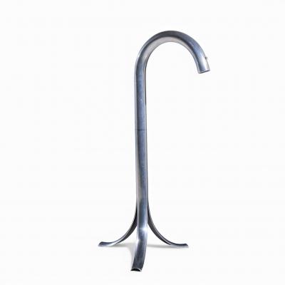 John Mascheroni John Mascheroni Mid Century Aluminum Tube Floor Lamps Pair