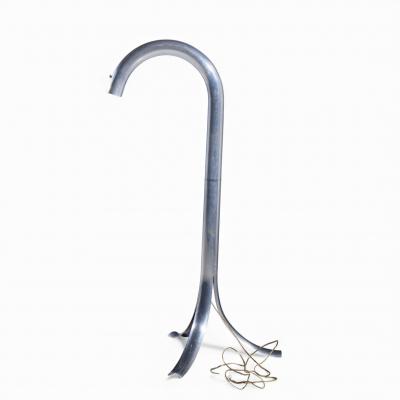 John Mascheroni John Mascheroni Mid Century Aluminum Tube Floor Lamps Pair