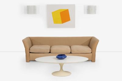 John Mascheroni John Mascheroni for Swaim Furniture Quilted Tan Three Seat Sofa 1970s