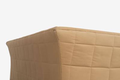 John Mascheroni John Mascheroni for Swaim Furniture Quilted Tan Three Seat Sofa 1970s