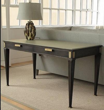 John McDevitt A Contemporary Custom Made Patinated Steel and Brass Desk