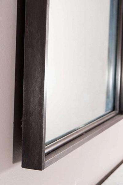 John McDevitt A Patinated Steel Rectangular Pendant Mirror Larger Size