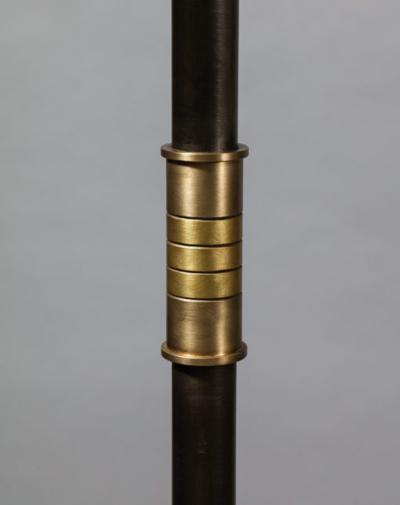 John McDevitt Pair of Steel Floor Lamps in Statuary Bronze Finish