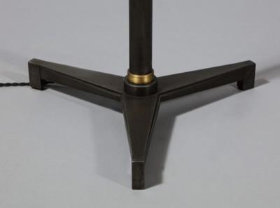 John McDevitt Pair of Steel Floor Lamps in Statuary Bronze Finish