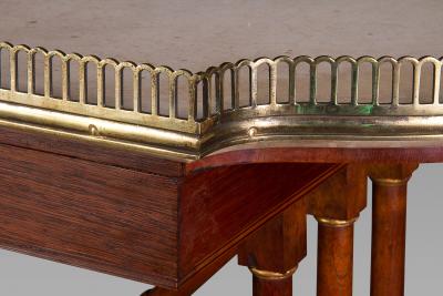 John McLean JOHN McLEAN A Fine Rosewood Parcel Gilt Brass Mounted and Marble Topped Table