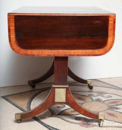 John McLean Regency Brass Mounted Sofa Table by John McLean