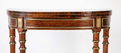 John McLean Regency Rosewood Banded Foldover Games Table Attributed to John McLean