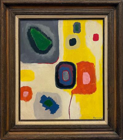 John Millard Ferren Original 1968 Abstract Oil Painting by John Ferren Listed Artist