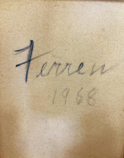 John Millard Ferren Original 1968 Abstract Oil Painting by John Ferren Listed Artist