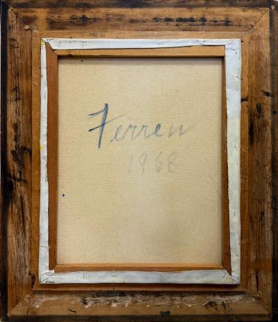 John Millard Ferren Original 1968 Abstract Oil Painting by John Ferren Listed Artist