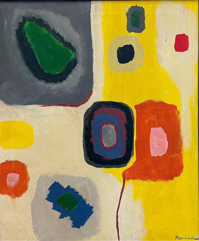 John Millard Ferren Original 1968 Abstract Oil Painting by John Ferren Listed Artist