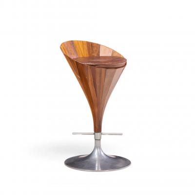 John Mortensen John Mortensen for Dyrlund Mid Century Danish Fountain Barstools Set of 4
