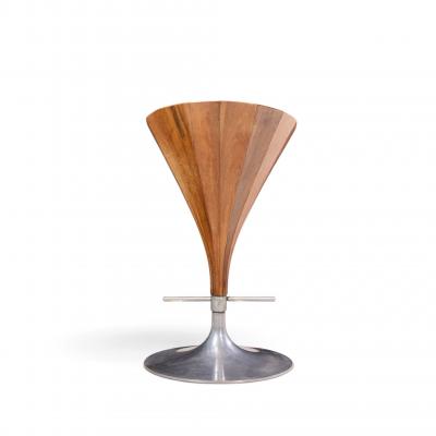 John Mortensen John Mortensen for Dyrlund Mid Century Danish Fountain Barstools Set of 4