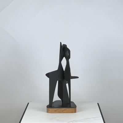 John Paul Philippe John Paul Philippe Abstract Sculpture on Wood Base