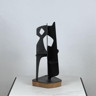 John Paul Philippe John Paul Philippe Abstract Sculpture on Wood Base