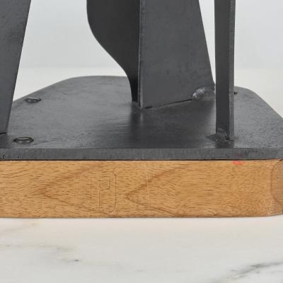 John Paul Philippe John Paul Philippe Abstract Sculpture on Wood Base