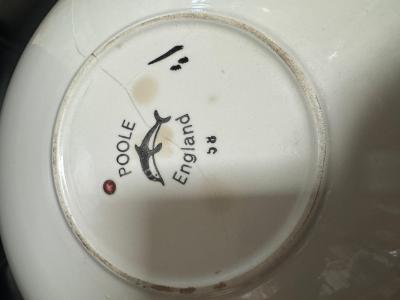John Poole Vintage Large 13 5 Diameter Bowl by Poole Art Pottery UK