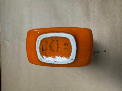 John Poole Vintage Poole Mid Century Art Pottery Flask Vase UK