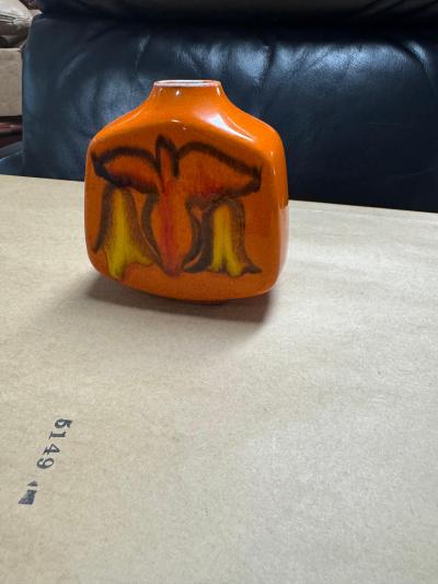 John Poole Vintage Poole Mid Century Art Pottery Flask Vase UK