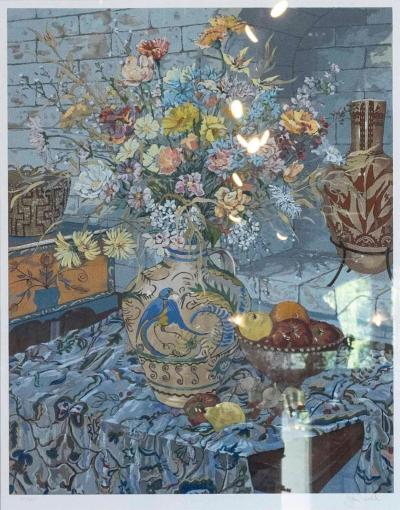 John Powell Limited Edition Serigraph French Still Life Late 20th Century