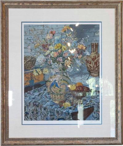John Powell Limited Edition Serigraph French Still Life Late 20th Century