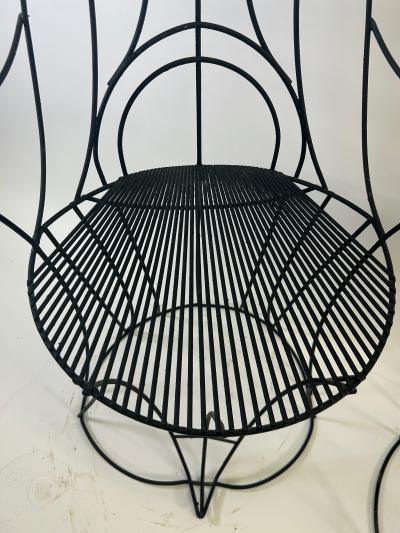 John Risley John Risley Nun Sculptural Iron Welded Chair Pair Circa 1960s