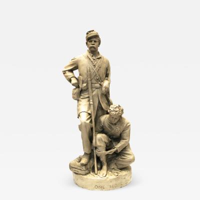 John Rogers Wounded to the Rear One More Shot Civil War Plaster Sculpture by John Rogers