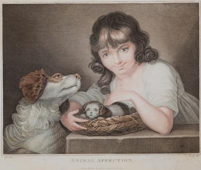 John Russel FOUR 19TH CENTURY STIPPLE ENGRAVINGS IN GILT FRAMES