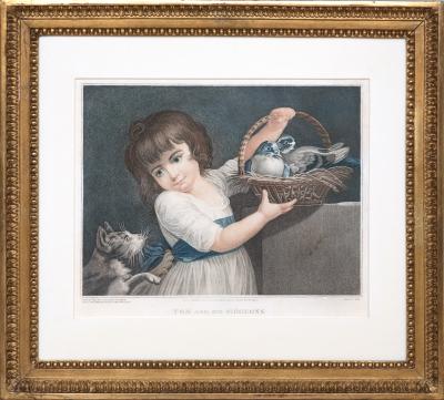 John Russel FOUR 19TH CENTURY STIPPLE ENGRAVINGS IN GILT FRAMES