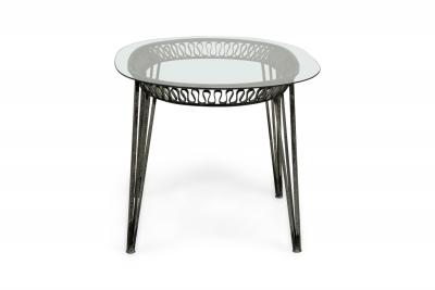 John Salterini American Mid Century Outdoor Iron Ribbon Oval Dining Tables