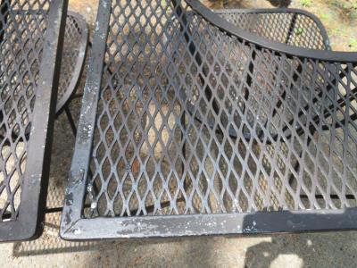 John Salterini Unusual Set of 4 Geometric Salterini Patio Chairs Mid Century Modern