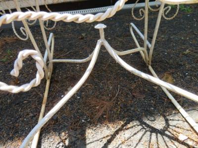 John Salterini Wonderful Salterini White Wrought Iron Peacock Back Rocking Chair