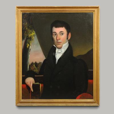 John Samuel Blunt Pair of Portraits John and Electa Stoddard Hale