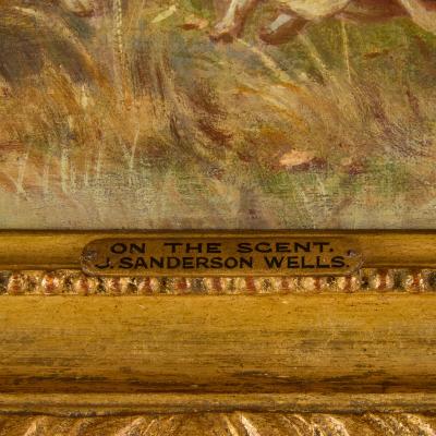 John Sanderson Wells Set of four antique English equestrian oil paintings by John Sanderson Wells