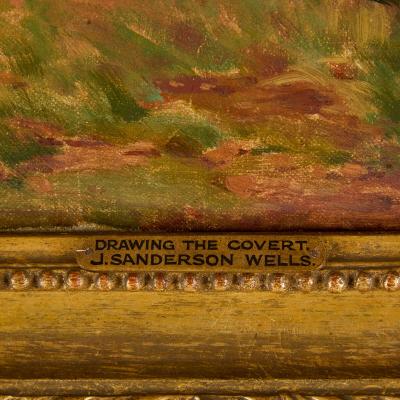 John Sanderson Wells Set of four antique English equestrian oil paintings by John Sanderson Wells