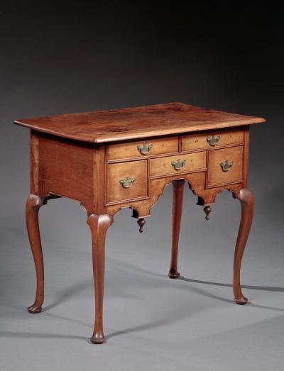 John Scottow Queen Anne Lowboy made by John Scottow